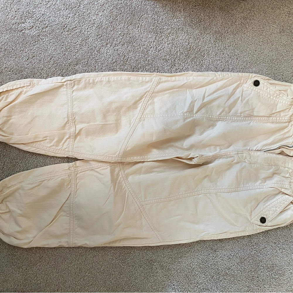 Free People Tan Cargo Pants